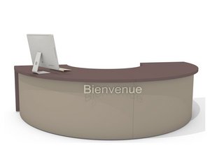 banque d'accueil ronde pour les bibliothèques