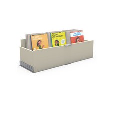 Bac à médias extensible pour étagère de bibliothèque