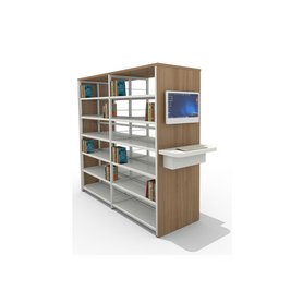 Côté frontal avec OPAC autoportant pour étagère