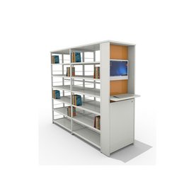 Côté frontal avec OPAC intégré pour étagère
